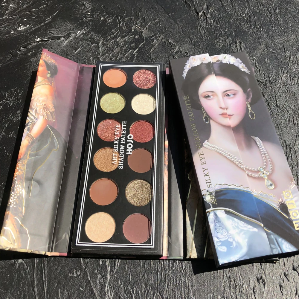 HOJO 12 цветов Красота глазированные профессиональные мягкие глэм матовые тени для