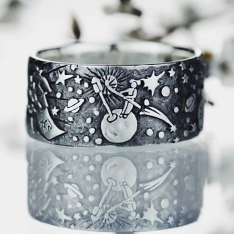 

New fashion domesticated little fox retro Morgan couple ring