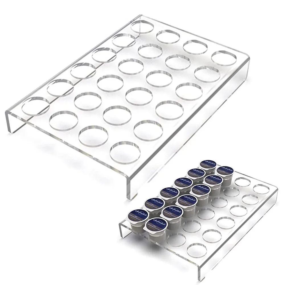 

Flat Countertop Coffee Pod Holder K Cup Organizer Tray For 24 Coffee Pods Coffee Pod Organizer Compatible With K-cups Storage