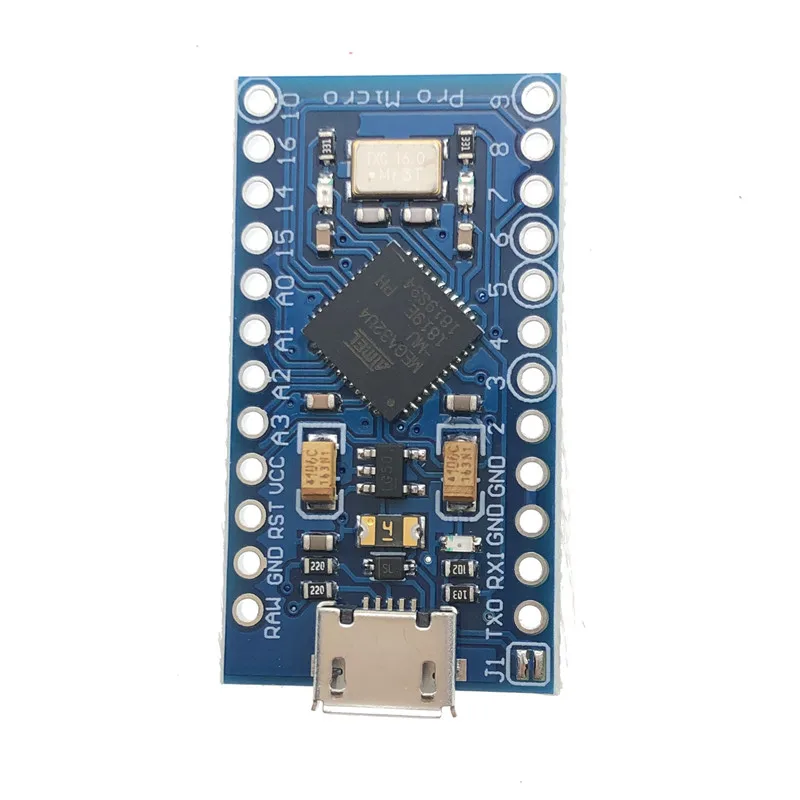 Pro Micro ATmega32U4 5 в 16 МГц Замена ATmega328 для arduino ATMega 32U4 Mini с 2-рядным контактным разъемом |