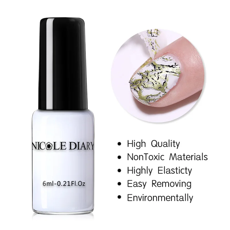 NICOLE DIARY розовая и белая жидкая лента для удаления кожуры ногтей защита кутикулы