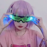 japan harajuku anime glasses led shiner super cool safety goggles cosplay future machinery harajuku night vision