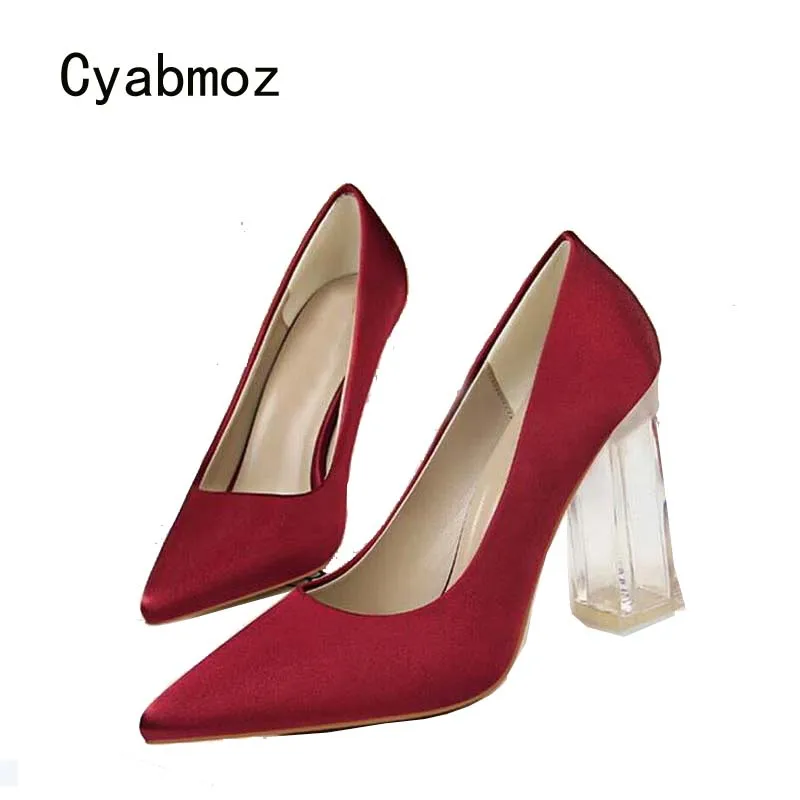 

Cyabmoz New Sexy High Heels Women Shoes Fashion Woman Pumps Wedding Ladies Club Party Red Black Valentine Shoes Zapatos Mujer