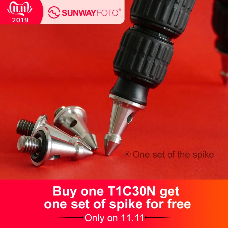 SUNWAYFOTO SKU TP 01 Универсальный штатив с шипами для камеры 3/8 из нержавеющей стали