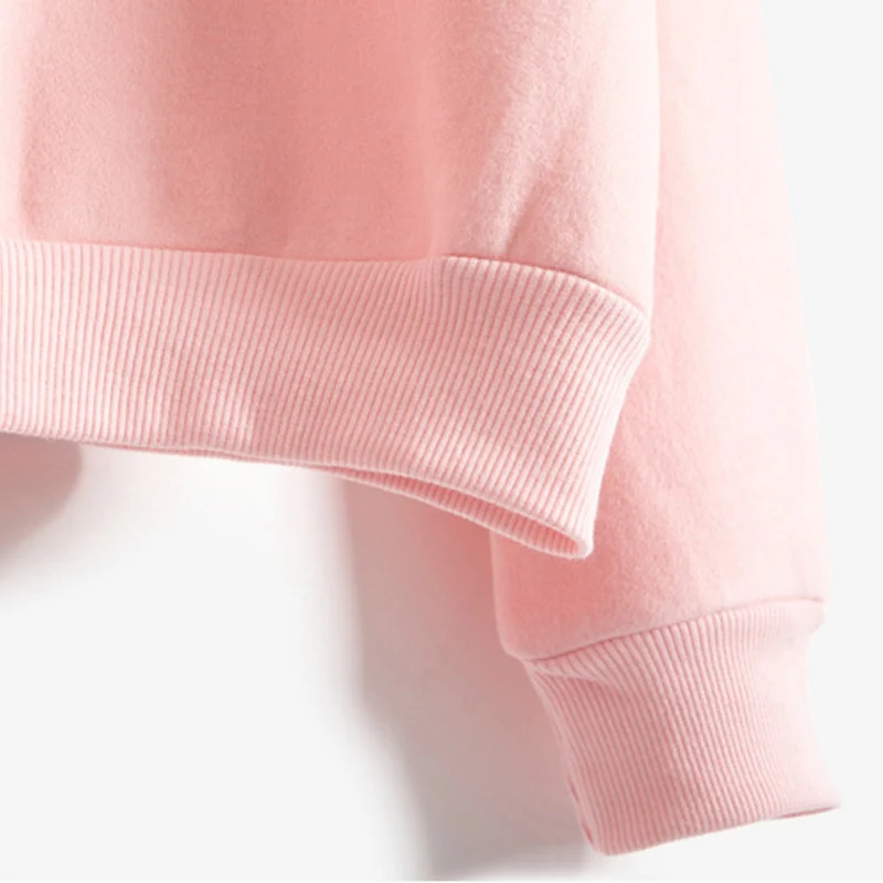 

2019 Winter Thick Cute 9 colors Hoodies Female Sweatshirt Pullover M-XXL Loose Fleece Autumn Women Knit Coat