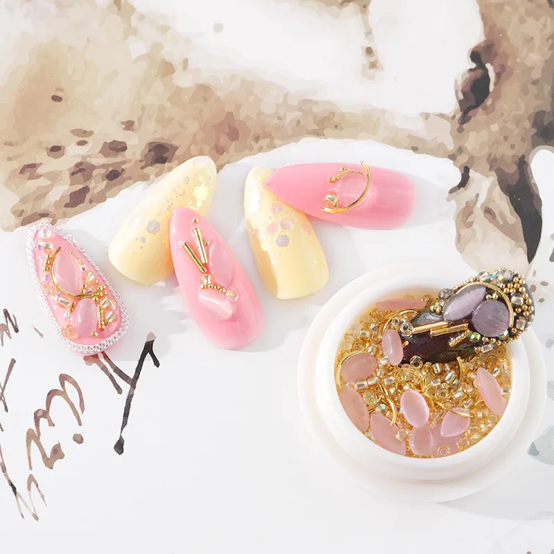 1 коробка смешанные натуральные цветы на полочки Шарм жемчуг красочный бисер