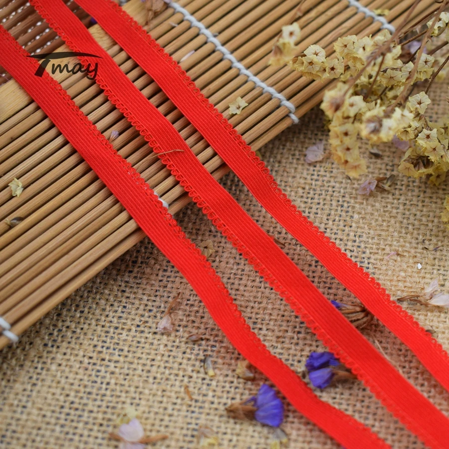 #1556 яркий красный цвет Маленькая кружевная отделка 8 ярдов/партия 9 мм широкие