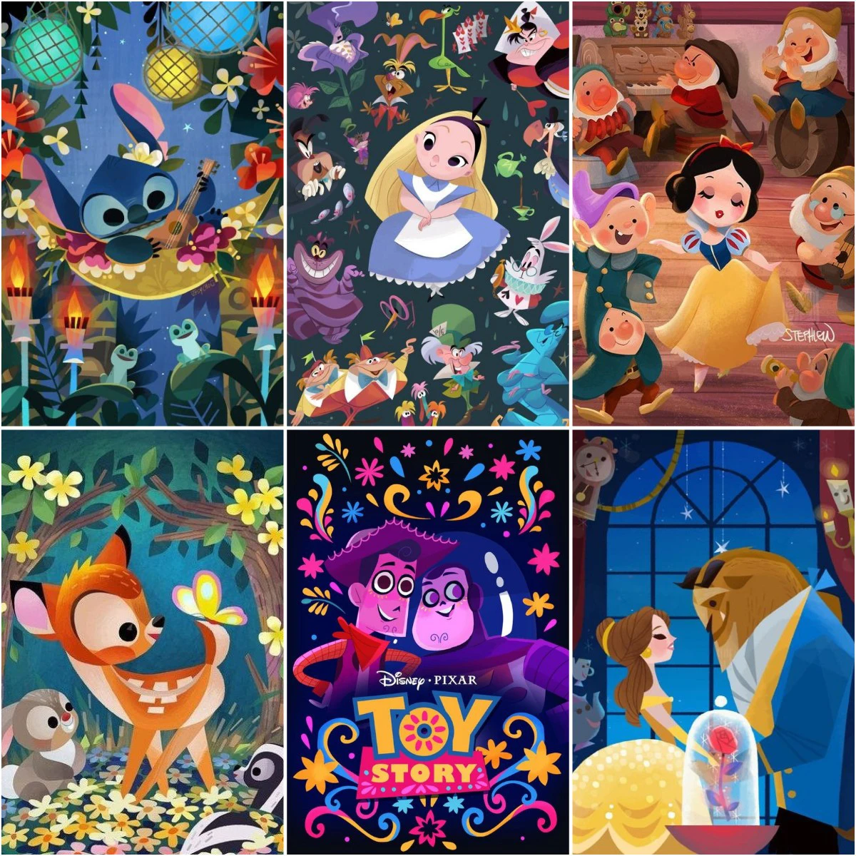 Disney известный Постер Мультфильма фильма PrincessDIY 5D алмазная живопись Вышивка