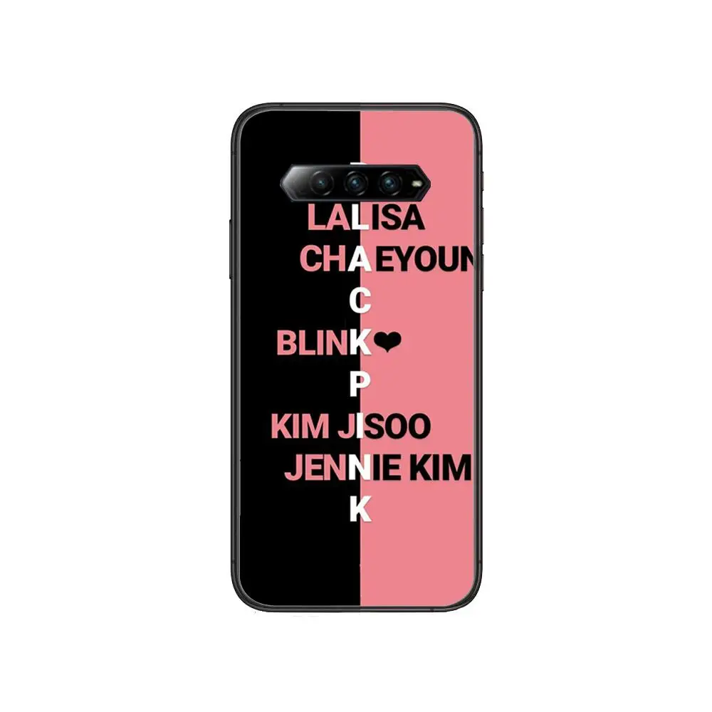 

Singer B-BLACKPINK group Anime Phone Case For xiaomi Black Shark 2 3 3s 4 Pro Helo Black Cover Silicone Back Prett