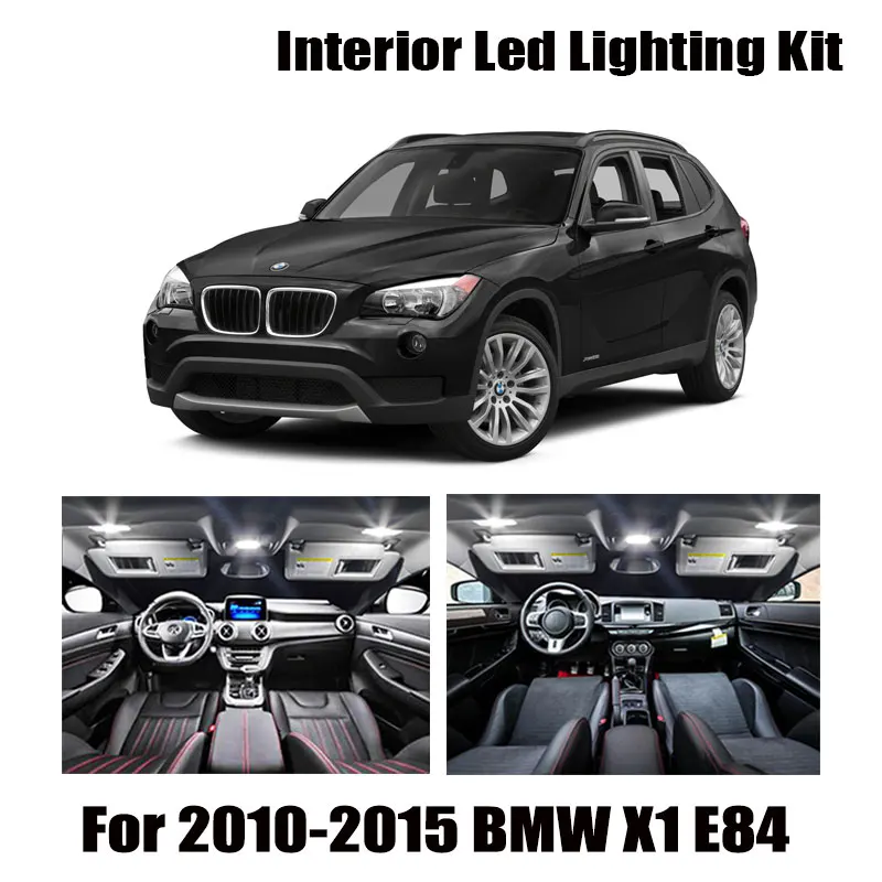 

15 Bulbs White Error Free LED Interior Light Kit Fit For BMW X1 E84 2010 2011 2012 2013 2014 2015 Map Dome Cargo License Lamp