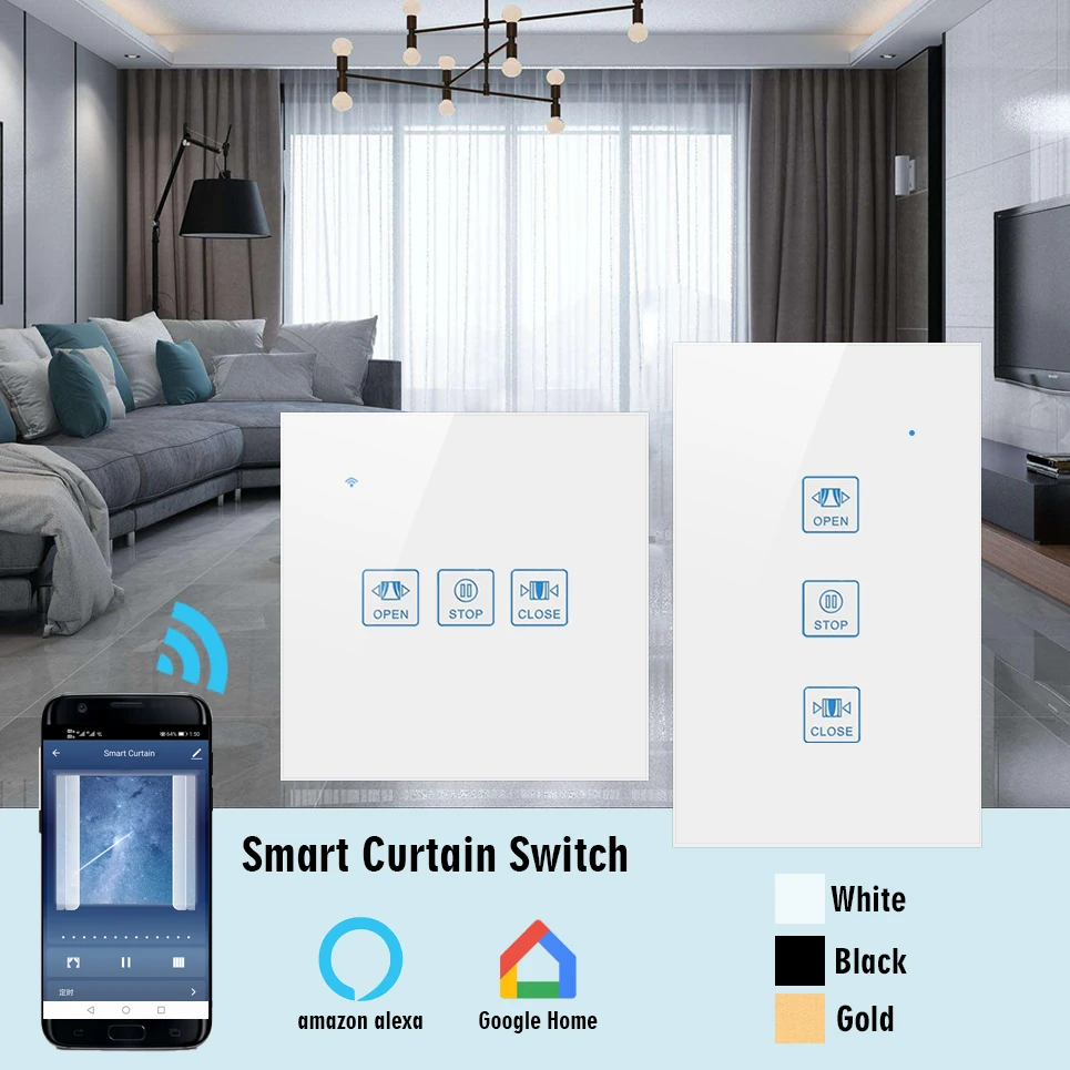 Смарт выключатель для штор с Wi Fi беспроводной управления электрических жалюзи