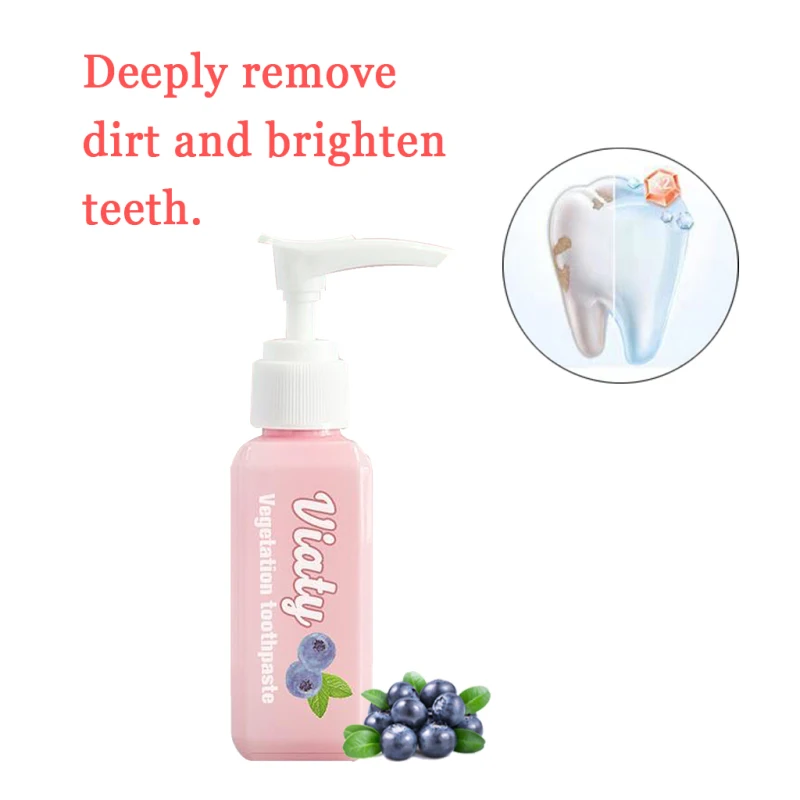 Со вкусом черники нажатия зубная паста зубные полоски для удаления пятен