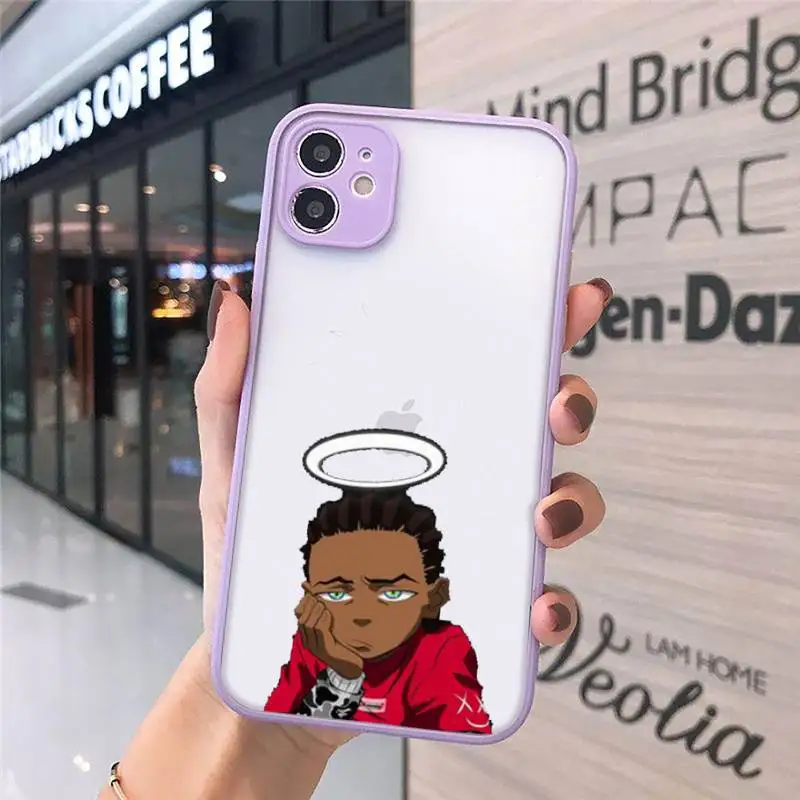 

The Boondocks Phone Cases Matte Transparent for iPhone 7 8 11 12 s mini pro X XS XR MAX Plus cover funda