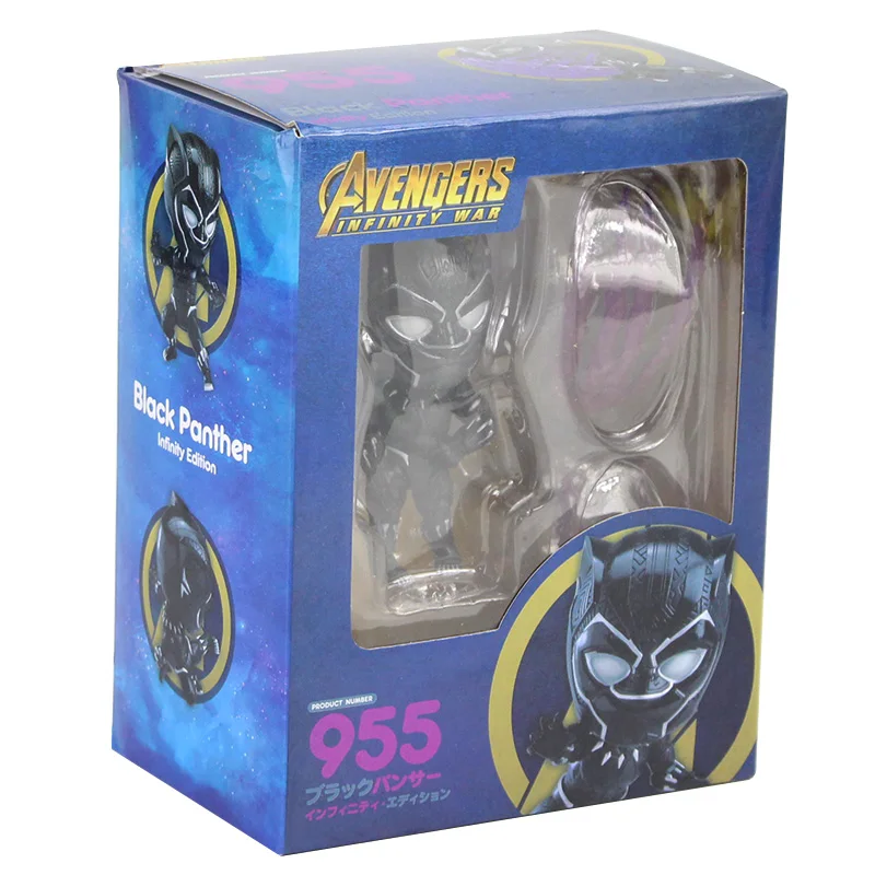 955 in Box Бесконечность войны Мстители фигурку Nendoroid 543 781 866 955 988 1037 Человек-паук Железный человек Локи черная модель пантера игрушки - Цвет: 955 in Box