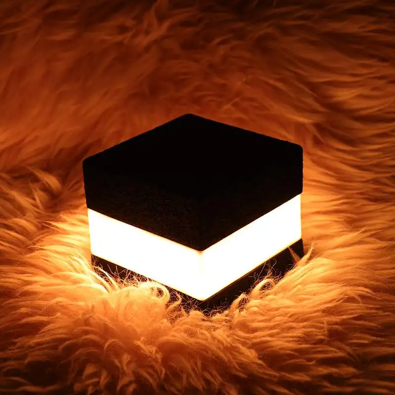 Светодиодный ночник куб с 3 режимами цветной Перезаряжаемый USB сенсорный Ночной