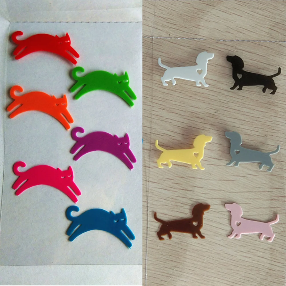 12 шт. силиконовые маркеры для бокала вина кошачья и Такса в Форме - Цена: 500,89 руб.