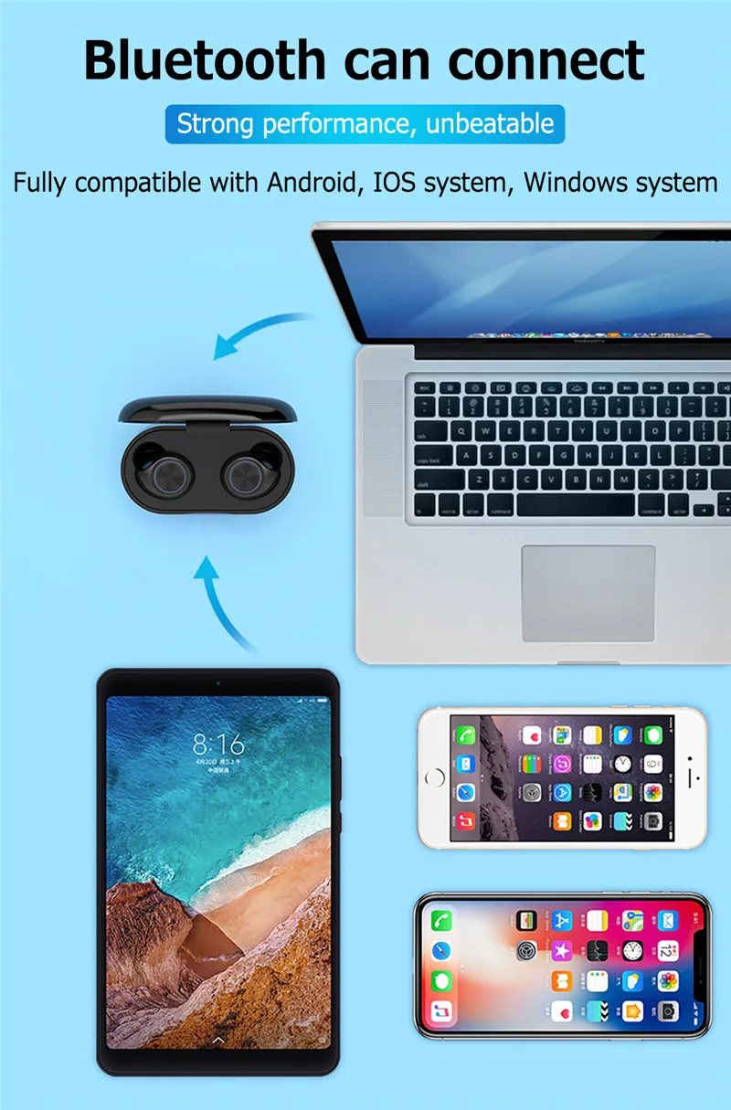 Беспроводные наушники TWS Bluetooth 5 0 мини вкладыши для IOS Android цветов 2020|Наушники и