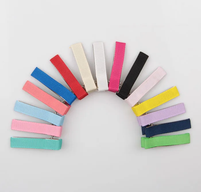 

12pcs/lot Kids Hairpins Accessories DIY Handmade Material Colorful Single Prong Stainless Steel Alligator Hair Clips for Woman