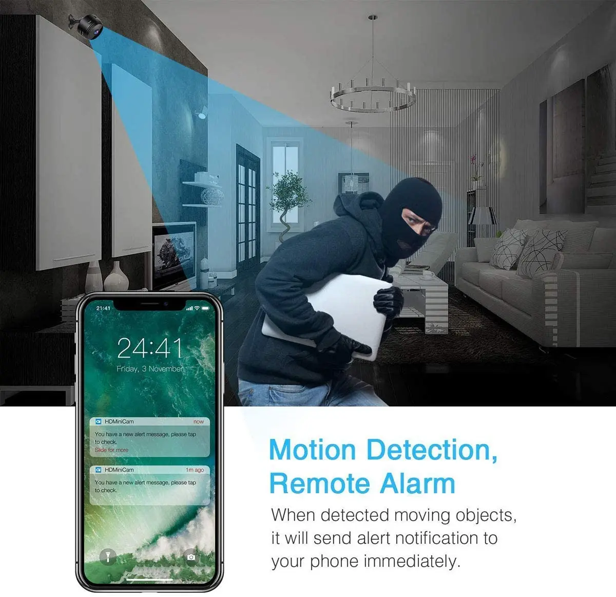 Мини-камера видеонаблюдения 1080p HD Wi-Fi ИК ночное видение | Безопасность и защита