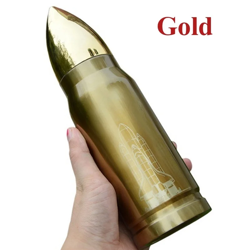 Gold Модный подарок для мужчин, 350 мл, 500 мл, термос из нержавеющей стали, кофейная кружка, вакуумная колба, чашка для путешествий, бутылка для напитков, DDC-40 - Цвет: Gold