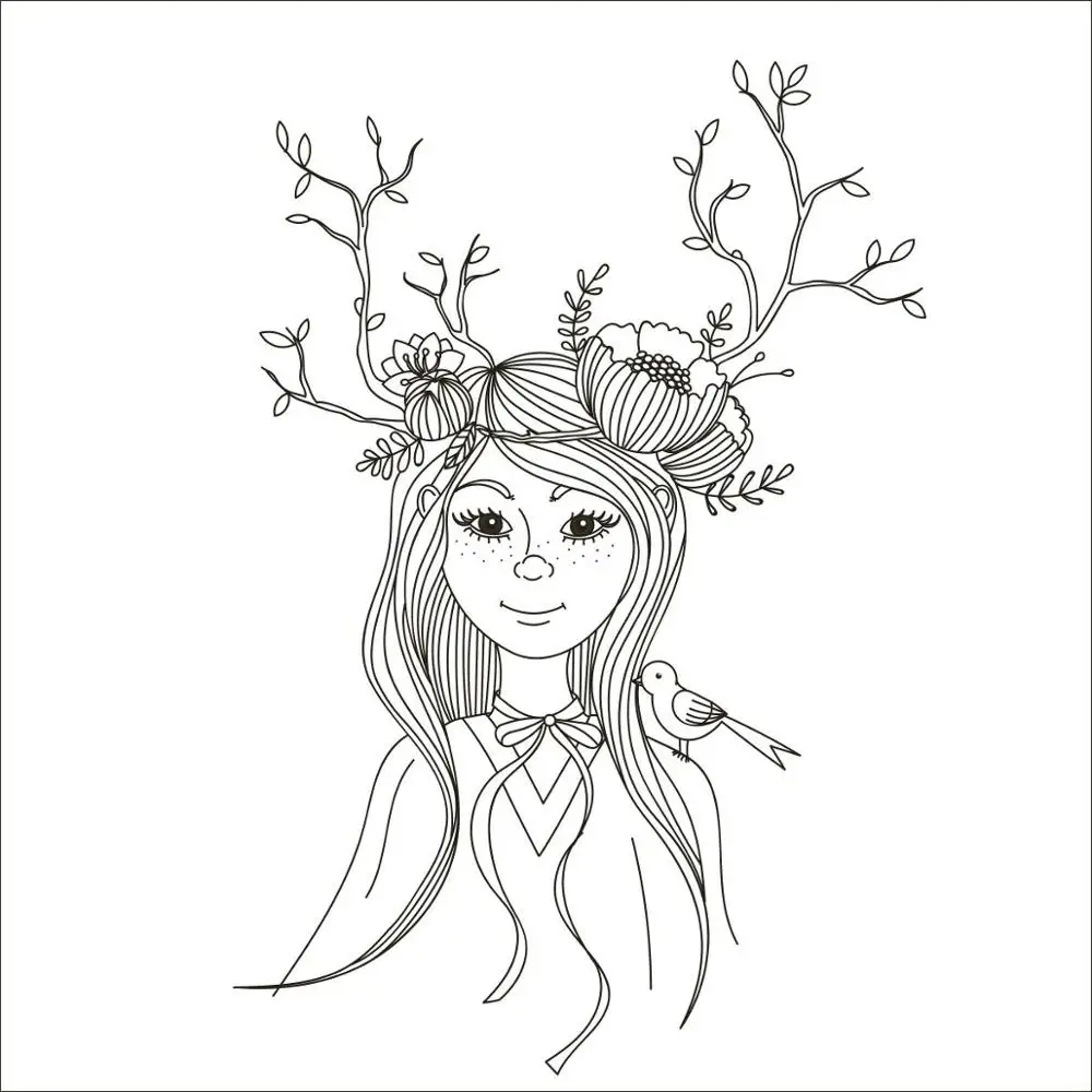 

ZhuoAng милые рождественские прозрачные штампы для девочек для скрапбукинга/изготовления карт/альбома, декоративные силиконовые штампы