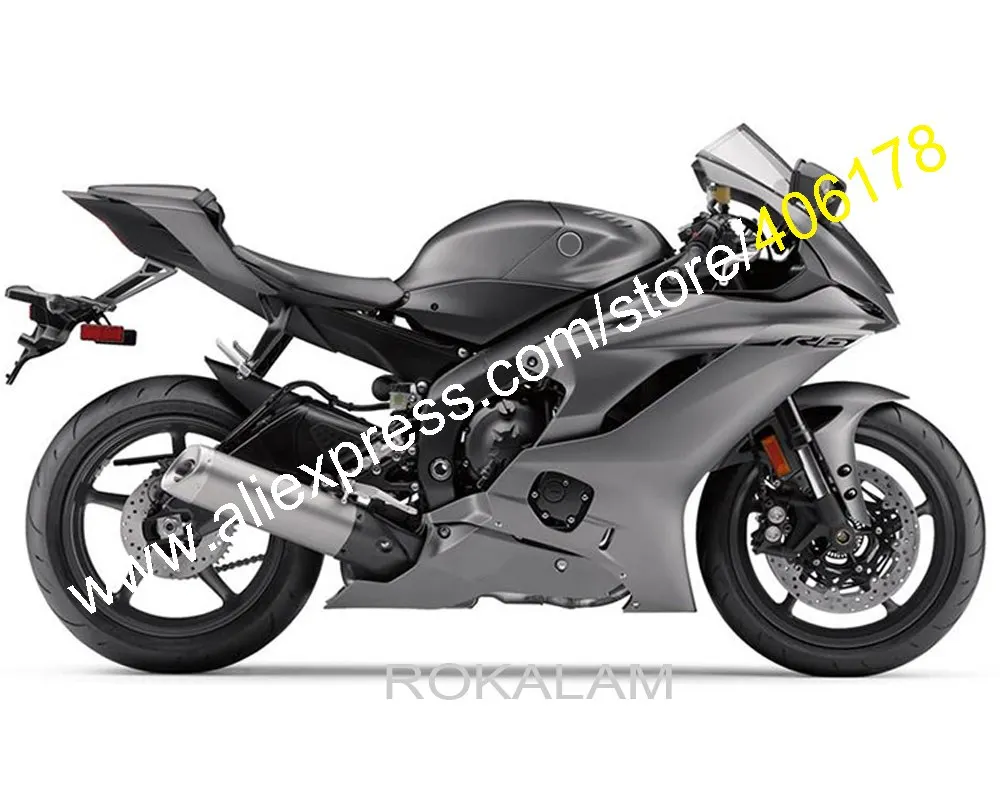 Обтекатель комплект для YZF R6 2017 2018 2019 2020 17 18 19 20 все серый Aftermarket спортивный