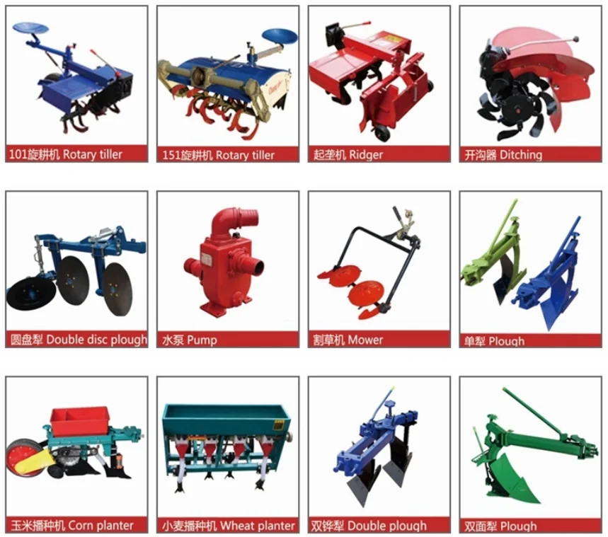 Minicultivador de energ&iacute;a de 8-22HP, con tipos de accesorios, herramientas agr&iacute;colas, con gran descuento-4