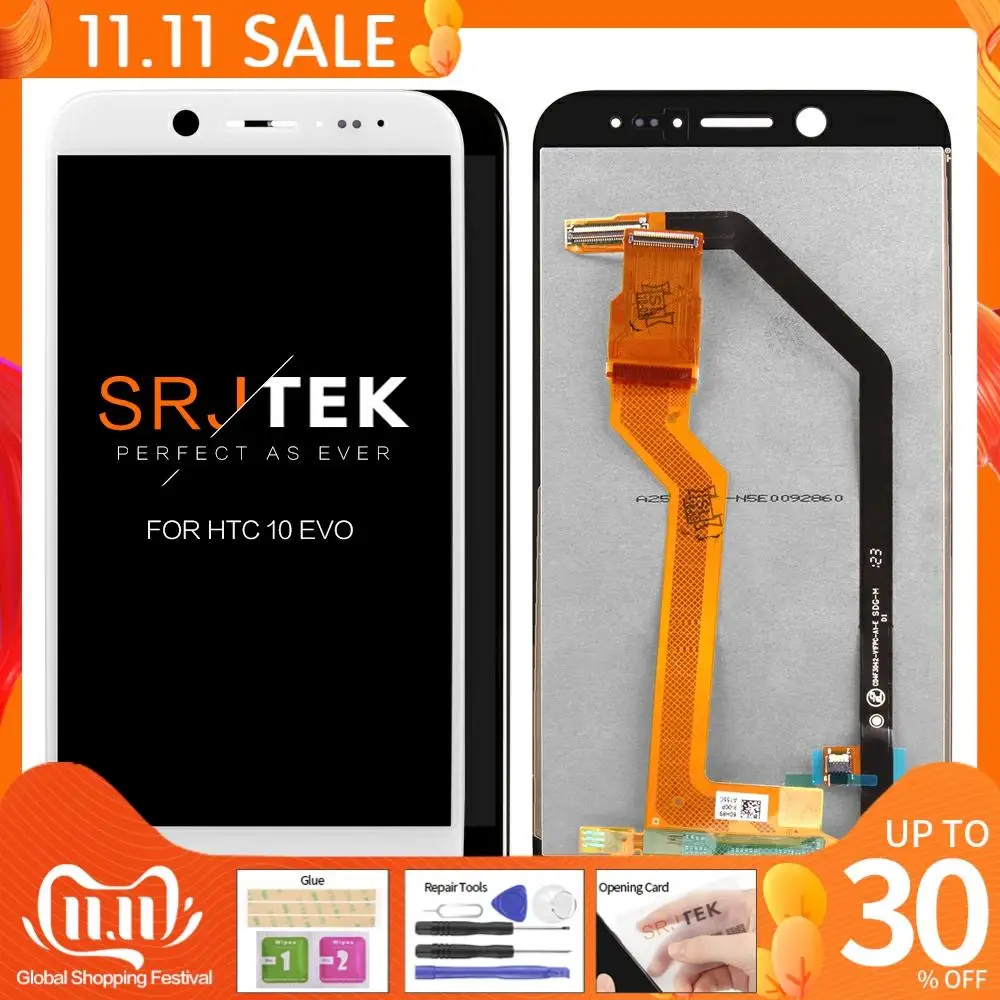 Для HTC 10 EVO Bolt ЖК дисплей + сенсорный экран дигитайзер стекло для EVO/Bolt 5 дюймов