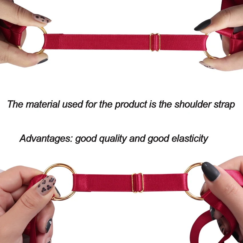 

Women's Harness Garter Belts Set Cage Body Harajuku Halloween Dance Strappy Elastic Lingerie Red Bra Weave Hollow Out Crop Top