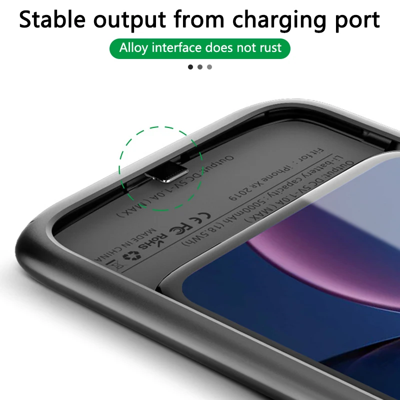 

4800mAh/5000mAh Power Bank Battery Case For iPhone 11 Pro Max Battery Charger Case For iPhone 11 Power Bank Charging Case Cover