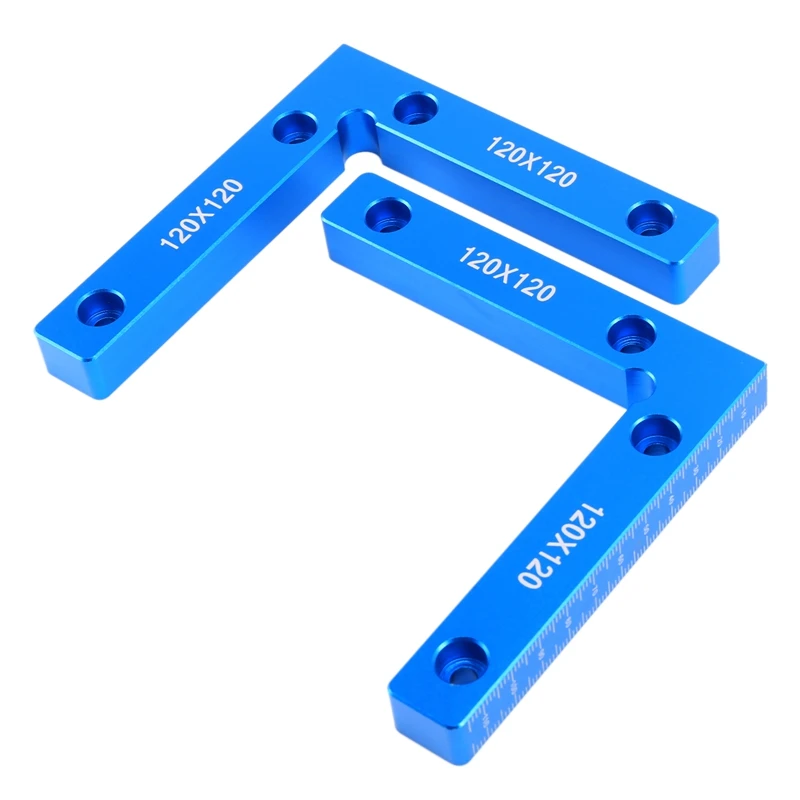 

Right Angle Positioning Ruler, 90 Degree Positioning Square 120X120mm L Shape Corner Clamp Woodworking Tool 2Pcs