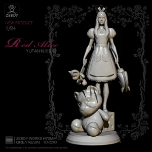 124(75 мм) Наборы фигурок из смолы Dark Alice самособранные TD-2203