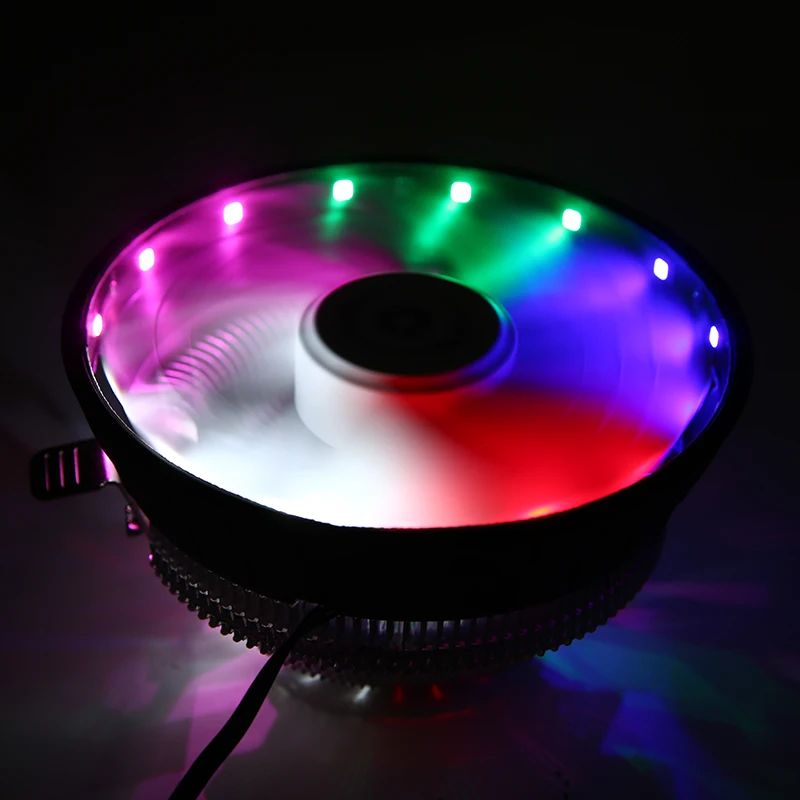 Для Intel LGA1156/1155/AM3 + AM2 +/FM1 розетка 1 шт. 12 см RGB CPU вентилятор охладитель тихий