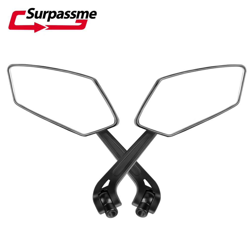 Мотоцикл зеркала заднего вида 8 мм 10 Зеркало мотоцикла черный ABS электрически