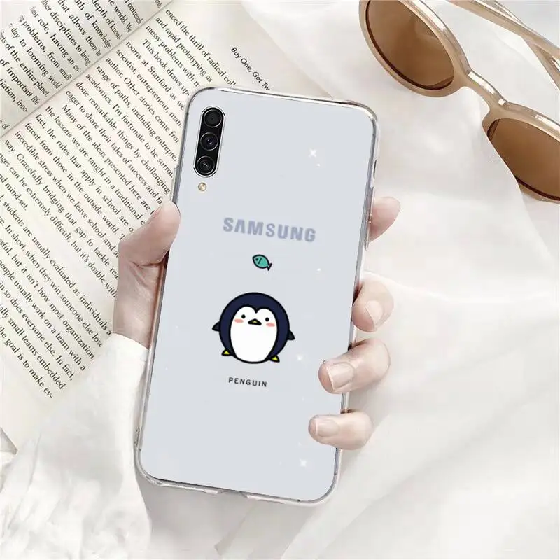

penguin animal cute Phone Case Transparent for Samsung s9 s10 s20 Huawei honor P20 P30 P40 xiaomi note mi 8 9 pro lite plus
