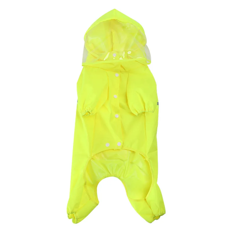 Dog Raincoat Rainy Weather Waterproof All-inclusive Reflective Poncho Dogs Jumpsuit Pet Jacket Clothes raining coat | Дом и сад