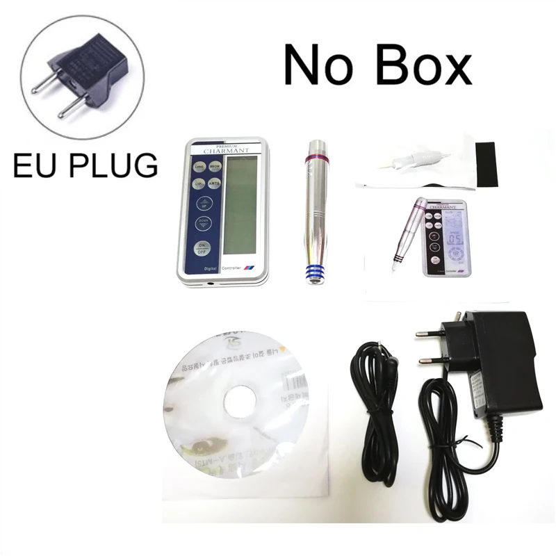 EU Plug no box Korean Professional Embroidery Eyebrow Charmant Tattoo Machine Pen for MTS Semi-permanent Makeup Microblading Liner Shader - Цвет: EU Plug no box
