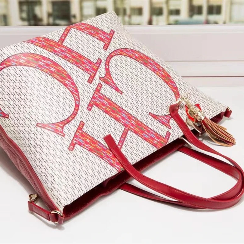 

Women 2021 New Large Capacity CH Print Handbags 100% Real Cowhide Leather Totes Ladies Casual Shopping Bucket Bag Gg