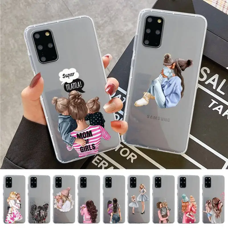 

FHNBLJ Baby Mom Girls Phone Case For Samsung A 10 20 30 50s 70 51 52 71 4g 12 31 21 31 S 20 21 plus Ultra