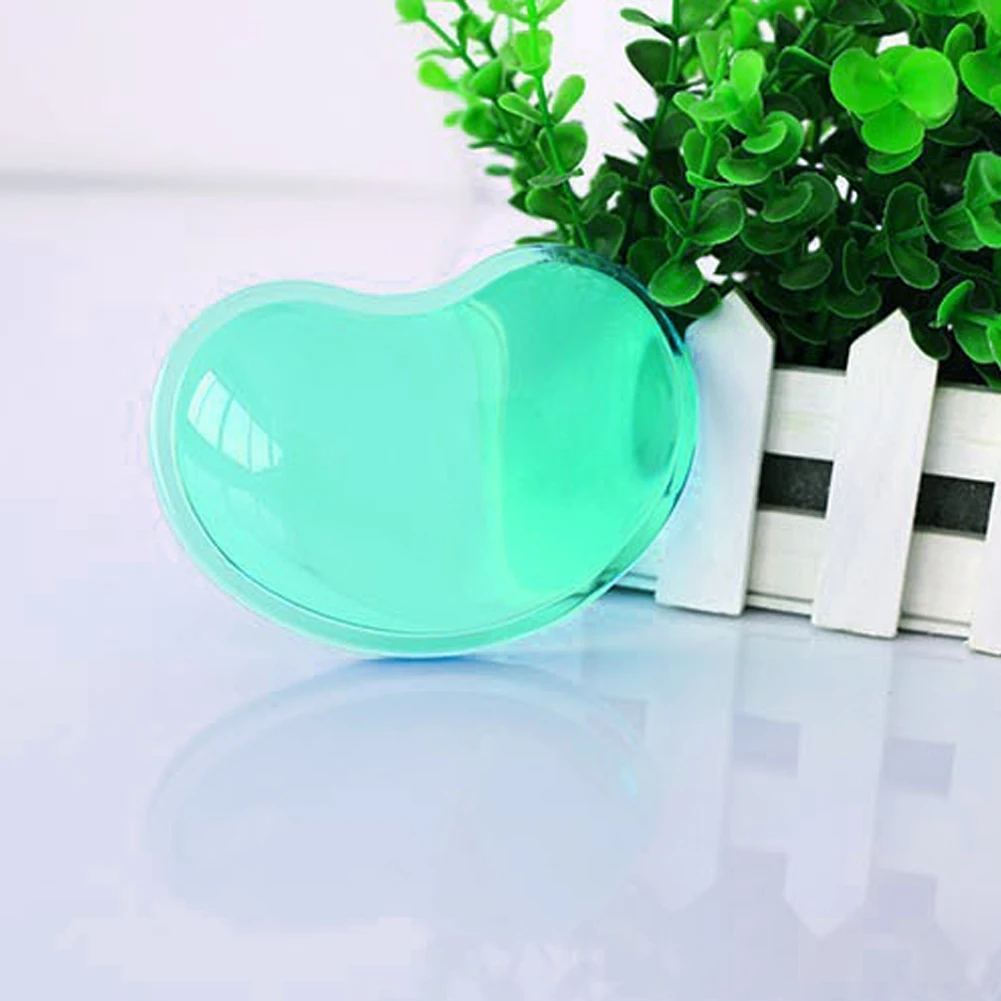 Silicone Heart-shaped Computer Mouse Wrist Pad 3D Wavy Comfort Gel Computer Mouse Hand Wrist Rests Support Cushion Pad