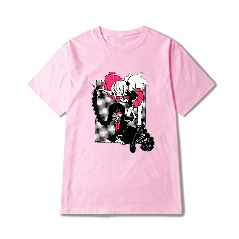 

Gothic style top vinatge Harajuku Overisze loose Japanese anime print punk style women's 100% short-sleeved T-shirt Streetwear