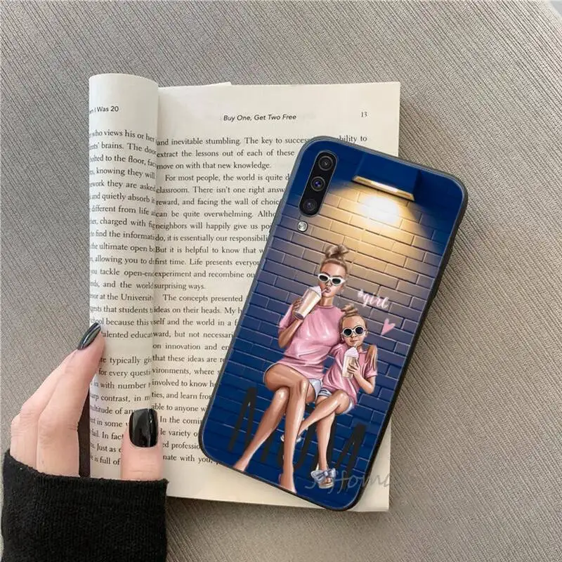 

girl Queen Mom and baby Phone Case For Samsung galaxy S note 7 8 9 10 20 fe edge A 6 10 20 30 50 51 70 lite plus Soft Silicone