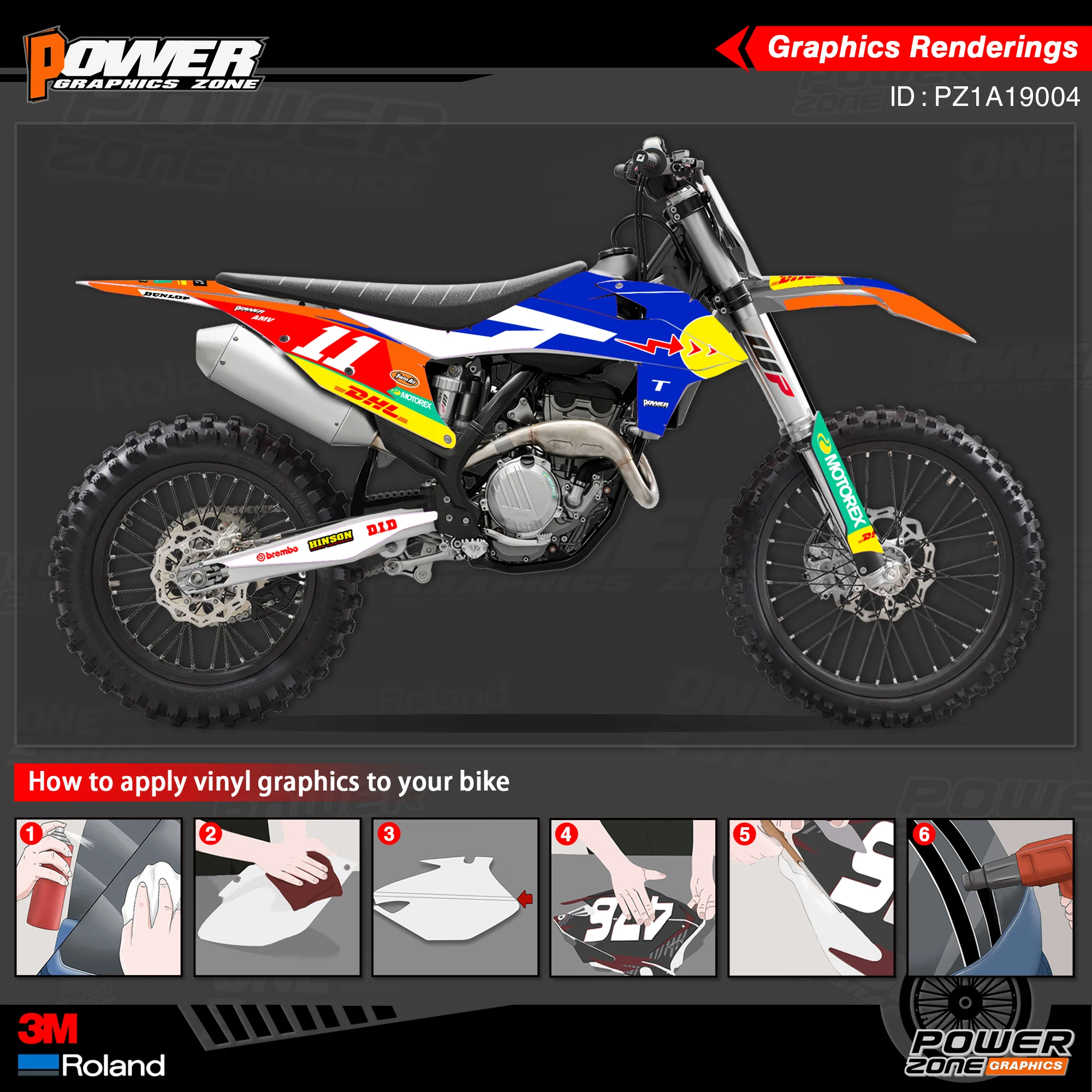 PowerZone на заказ футбольной команды Графика Фоны наклейки 3м-наклейки комплект для