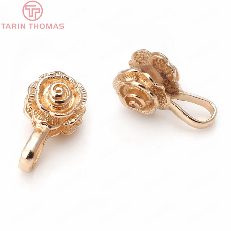 Латунные застежки-коннекторы для ожерелья 11 мм 24 К цвета шампанского (31902) 6 шт. |