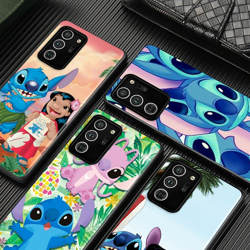 

Stitch cartoon cute For Samsung Galaxy A91 A81 A71 A51 5G UW A41 A31 A21S A21 A11 A03 A01 Core Black Soft Phone Case
