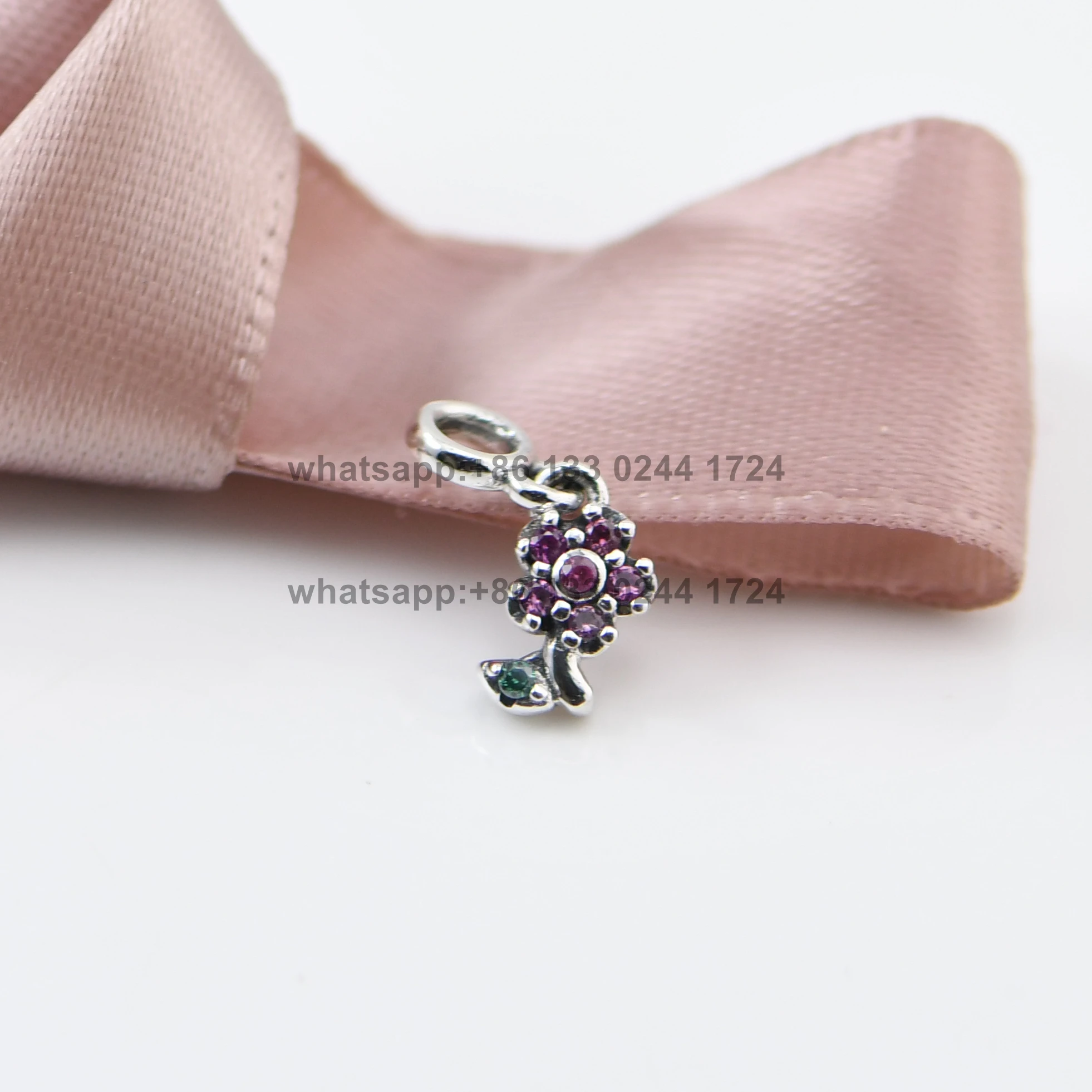 

Подлинная искусственная Серебряная коллекция изящных ювелирных изделий, подвески «сделай сам», подходят для женщин, мой красивый цветок, п...