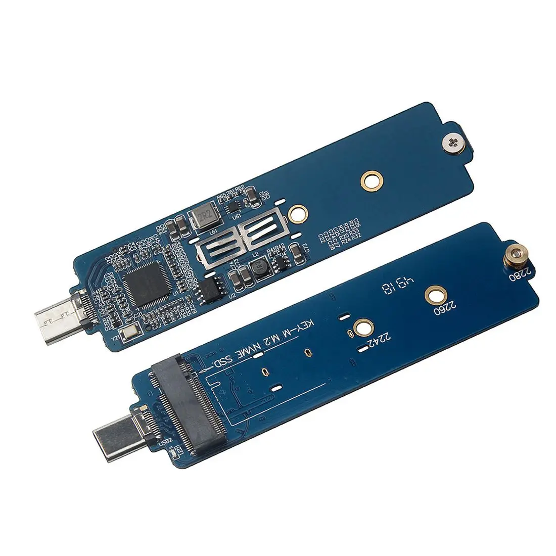 Type C M.2 SSD Case for PCI-E NVME Retractable USB 3.1 m2 USB 2242/2260/2280 HDD Enclosure Hard Drive Disk Box Desktop Laptop PC