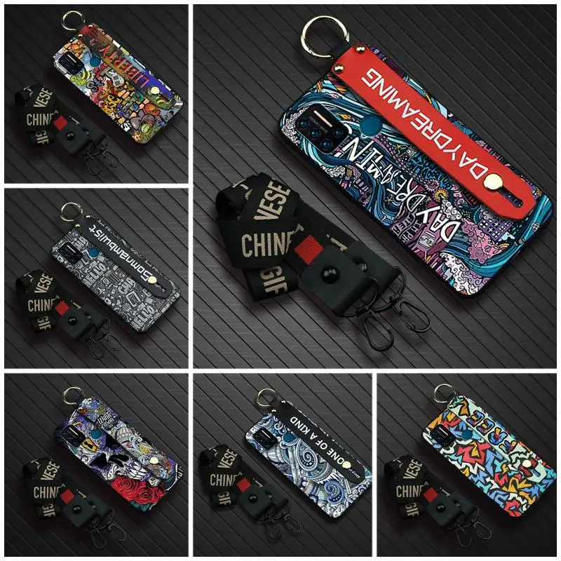 for woman soft phone case for umidigi a7 pro lanyard cute tpu original durable new wristband free global shipping