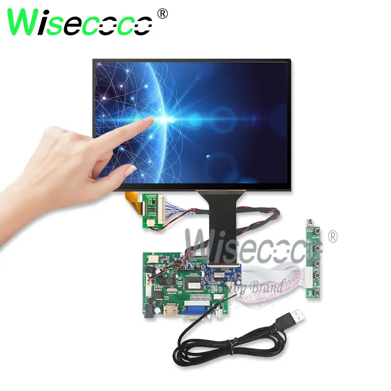 10 1 дюймов 1280*800 IPS 450 НИТ сенсорный ЖК комплект поддержка Win7 8 Raspberry Pi Android Linux