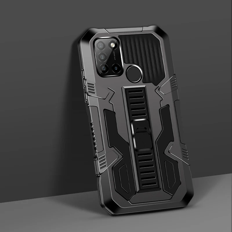 

Armor Shockproof Kickstand Phone Case For OPPO Realme 6 5i 6i 7i 5 Pro C2 C3 C11 C12 C15 C17 Realme 7 V5 5G Stand Holder Cover